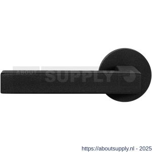 GPF Bouwbeslag ZwartWit 8216.61-00L/R Zaki+ deurkruk gatdeel op rond rozet 50x8 mm links-rechtswijzend zwart - S21010258 - afbeelding 1