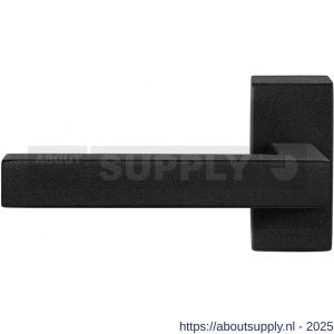 GPF Bouwbeslag ZwartWit 8216.61-01L Zaki+ deurkruk gatdeel op rechthoekige rozet 70x32x10 mm linkswijzend zwart - S21010259 - afbeelding 1