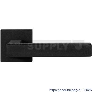 GPF Bouwbeslag ZwartWit 8216.61-02R Zaki+ deurkruk gatdeel op vierkant rozet 50x50x8 mm rechtswijzend zwart - S21010262 - afbeelding 1