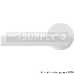 GPF Bouwbeslag ZwartWit 8218.62-00L/R Zaki+ deurkruk gatdeel op rond rozet 50x8 mm links-rechtswijzend wit - S21013961 - afbeelding 1