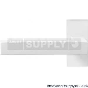 GPF Bouwbeslag ZwartWit 8218.62-01L Zaki+ deurkruk gatdeel op rechthoekige rozet 70x32x10 mm linkswijzend wit - S21013962 - afbeelding 1