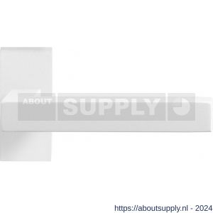 GPF Bouwbeslag ZwartWit 8218.62-01R Zaki+ deurkruk gatdeel op rechthoekige rozet 70x32x10 mm rechtswijzend wit - S21013964 - afbeelding 1