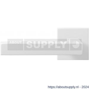 GPF Bouwbeslag ZwartWit 8218.62-02L Zaki+ deurkruk gatdeel op vierkant rozet 50x50x8 mm linkswijzend wit - S21013963 - afbeelding 1
