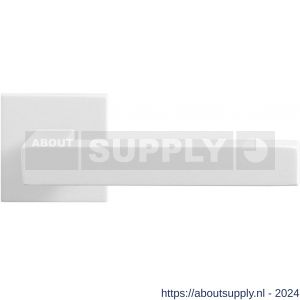 GPF Bouwbeslag ZwartWit 8218.62-02R Zaki+ deurkruk gatdeel op vierkant rozet 50x50x8 mm rechtswijzend wit - S21013965 - afbeelding 1