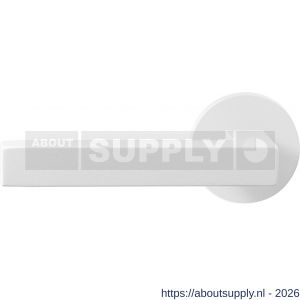 GPF Bouwbeslag ZwartWit GPF8218.62-00L/R Zaki+ deurkruk gatdeel op rond rozet 50x8 mm links-rechtswijzend wit - S21013961 - afbeelding 1