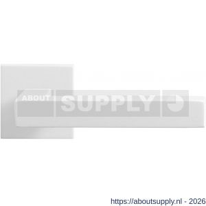 GPF Bouwbeslag ZwartWit GPF8218.62-02R Zaki+ deurkruk gatdeel op vierkant rozet 50x50x8 mm rechtswijzend wit - S21013965 - afbeelding 1