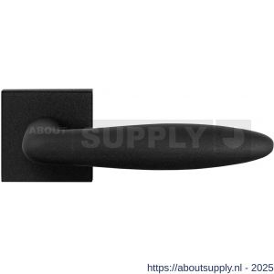 GPF Bouwbeslag ZwartWit 8220.61-02R Pepe deurkruk gatdeel op vierkant rozet 50x50x8 mm rechtswijzend zwart - S21010270 - afbeelding 1