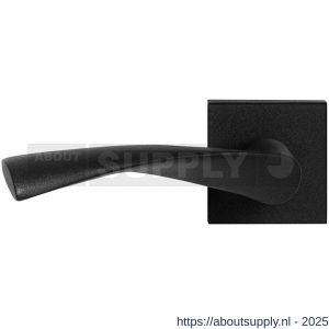 GPF Bouwbeslag ZwartWit 8225.61-02L Kino deurkruk gatdeel op vierkant rozet 50x50x8 mm linkswijzend zwart - S21010276 - afbeelding 1