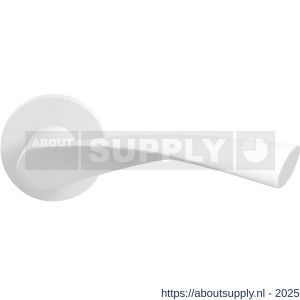 GPF Bouwbeslag ZwartWit 8227.62-00 Kino deurkruk op rond rozet 50x8 mm wit - S21013971 - afbeelding 1
