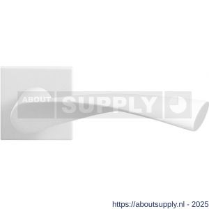 GPF Bouwbeslag ZwartWit 8227.62-02 Kino deurkruk op vierkant rozet 50x50x8 mm wit - S21013972 - afbeelding 1