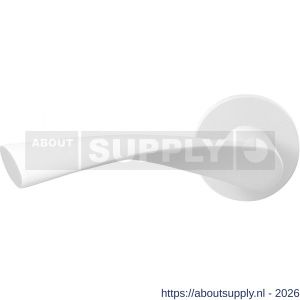 GPF Bouwbeslag ZwartWit GPF8227.62-00L Kino deurkruk gatdeel op rond rozet 50x8 mm linkswijzend wit - S21013973 - afbeelding 1