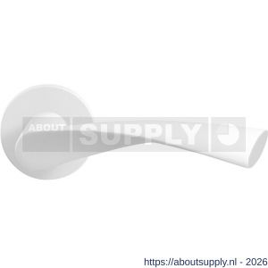 GPF Bouwbeslag ZwartWit GPF8227.62-00R Kino deurkruk gatdeel op rond rozet 50x8 mm rechtswijzend wit - S21013975 - afbeelding 1