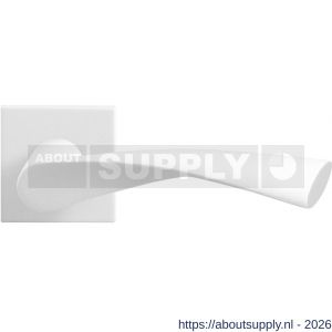 GPF Bouwbeslag ZwartWit GPF8227.62-02R Kino deurkruk gatdeel op vierkant rozet 50x50x8 mm rechtswijzend wit - S21013976 - afbeelding 1