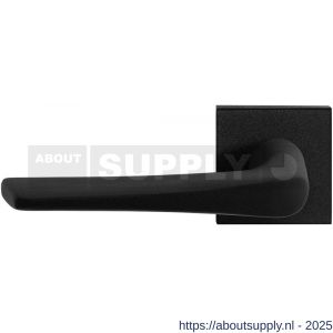 GPF Bouwbeslag ZwartWit 8230.61-02L Tiki deurkruk gatdeel op vierkant rozet 50x50x8 mm linkswijzend zwart - S21010285 - afbeelding 1