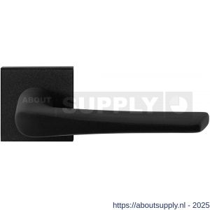GPF Bouwbeslag ZwartWit 8230.61-02R Tiki deurkruk gatdeel op vierkant rozet 50x50x8 mm rechtswijzend zwart - S21010286 - afbeelding 1