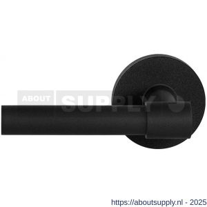 GPF Bouwbeslag ZwartWit 8231.61-00L/R Hipi Deux deurkruk gatdeel op rond rozet 50x8 mm links-rechtswijzend zwart - S21010287 - afbeelding 1