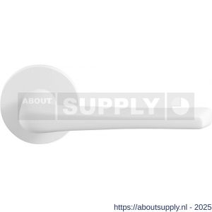 GPF Bouwbeslag ZwartWit 8232.62-00 Tiki deurkruk op rond rozet 50x8 mm wit - S21013977 - afbeelding 1