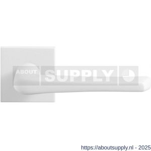 GPF Bouwbeslag ZwartWit 8232.62-02 Tiki deurkruk op vierkant rozet 50x50x8 mm wit - S21013978 - afbeelding 1