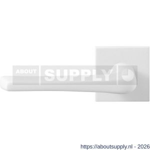 GPF Bouwbeslag ZwartWit GPF8232.62-02L Tiki deurkruk gatdeel op vierkant rozet 50x50x8 mm linkswijzend wit - S21013980 - afbeelding 1