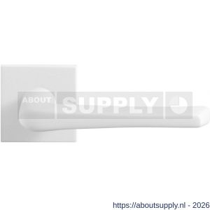 GPF Bouwbeslag ZwartWit GPF8232.62-02R Tiki deurkruk gatdeel op vierkant rozet 50x50x8 mm rechtswijzend wit - S21013981 - afbeelding 1
