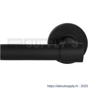 GPF Bouwbeslag ZwartWit 8234.61-00L/R Hipi Deux+ deurkruk gatdeel op rond rozet 50x8 mm links-rechtswijzend zwart - S21010296 - afbeelding 1