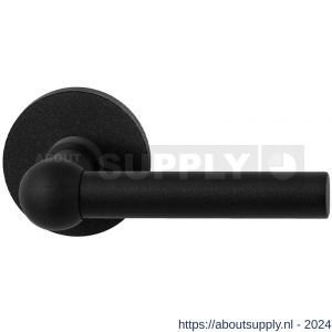 GPF Bouwbeslag ZwartWit 8235.61-00 Hipi deurkruk op rond rozet 50x8 mm zwart - S21009355 - afbeelding 1