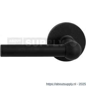 GPF Bouwbeslag ZwartWit 8235.61-00L/R Hipi deurkruk gatdeel op rond rozet 50x8 mm links-rechtswijzend zwart - S21010299 - afbeelding 1