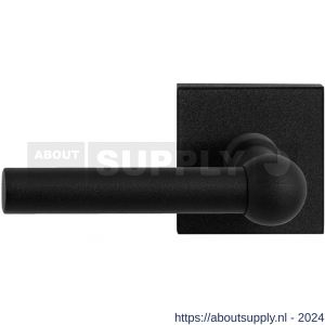 GPF Bouwbeslag ZwartWit 8235.61-02L Hipi deurkruk gatdeel op vierkant rozet 50x50x8 mm linkswijzend zwart - S21010300 - afbeelding 1