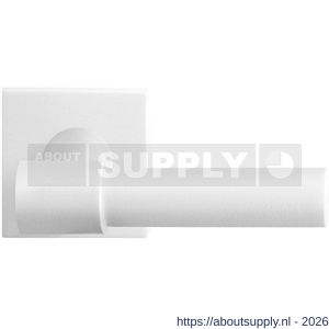 GPF Bouwbeslag ZwartWit GPF8236.62-02R Hipi Deux+ deurkruk gatdeel op vierkant rozet 50x50x8 mm rechtswijzend wit - S21013991 - afbeelding 1