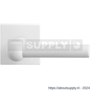 GPF Bouwbeslag ZwartWit 8237.62-02R Hipi deurkruk gatdeel op vierkant rozet 50x50x8 mm rechtswijzend wit - S21013996 - afbeelding 1