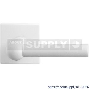 GPF Bouwbeslag ZwartWit GPF8237.62-02R Hipi deurkruk gatdeel op vierkant rozet 50x50x8 mm rechtswijzend wit - S21013996 - afbeelding 1