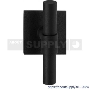 GPF Bouwbeslag ZwartWit 8238.61-02L Hipi Deux kruiskruk gatdeel op vierkant rozet 50x50x8 mm linkswijzend zwart - S21010309 - afbeelding 1