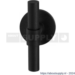 GPF Bouwbeslag ZwartWit 8238.61-05 Hipi Deux kruisknop vast met knopvastzetter op rond rozet 50x6 mm zwart - S21013997 - afbeelding 1