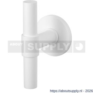 GPF Bouwbeslag ZwartWit GPF8239.62-05 Hipi Deux kruis deurknop vast met knopvastzetter op rond rozet 50x6 mm wit - S21014003 - afbeelding 1