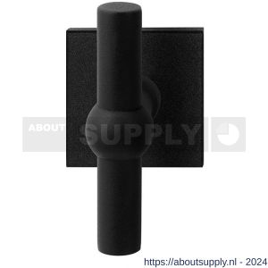 GPF Bouwbeslag ZwartWit 8240.61-02 Hipi kruiskruk op vierkant rozet 50x50x8 mm zwart - S21009366 - afbeelding 1