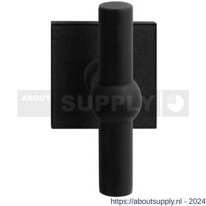 GPF Bouwbeslag ZwartWit 8240.61-02L Hipi kruiskruk gatdeel op vierkant rozet 50x50x8 mm linkswijzend zwart - S21010315 - afbeelding 1
