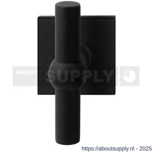 GPF Bouwbeslag ZwartWit 8240.61-02R Hipi kruiskruk gatdeel op vierkant rozet 50x50x8 mm rechtswijzend zwart - S21010316 - afbeelding 1