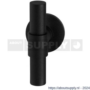 GPF Bouwbeslag ZwartWit 8241.61-00 Hipi Deux+ kruisknop vast met knopvastzetter op rond rozet 50x8 mm zwart - S21014005 - afbeelding 1