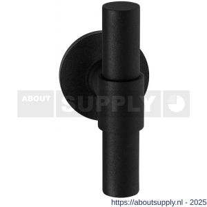 GPF Bouwbeslag ZwartWit 8241.61-00L/R Hipi Deux+ kruiskruk gatdeel op rond rozet 50x8 mm links-rechtswijzend zwart - S21010317 - afbeelding 1