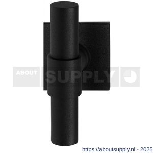 GPF Bouwbeslag ZwartWit 8241.61-02R Hipi Deux+ kruiskruk gatdeel op vierkant rozet 50x50x8 mm rechtswijzend zwart - S21010319 - afbeelding 1