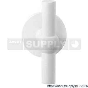 GPF Bouwbeslag ZwartWit GPF8242.62-00L/R Hipi kruiskruk gatdeel op rond rozet 50x8 mm links-rechtswijzend wit - S21014008 - afbeelding 1