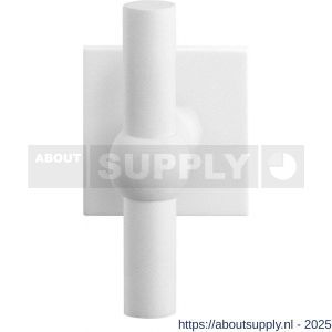 GPF Bouwbeslag ZwartWit GPF8242.62-02 Hipi kruiskruk op vierkant rozet 50x50x8 mm wit - S21014007 - afbeelding 1