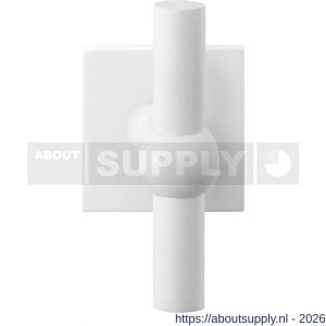 GPF Bouwbeslag ZwartWit GPF8242.62-02L Hipi kruiskruk gatdeel op vierkant rozet 50x50x8 mm linkswijzend wit - S21014009 - afbeelding 1