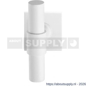 GPF Bouwbeslag ZwartWit GPF8243.62-02R Hipi Deux+ kruiskruk gatdeel op vierkant rozet 50x50x8 mm rechtswijzend wit - S21014016 - afbeelding 1