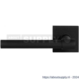 GPF Bouwbeslag ZwartWit 8244.61-02L Hipi Deux deurkruk gatdeel op vierkant rozet 50x50x8 mm linkswijzend zwart - S21010327 - afbeelding 1