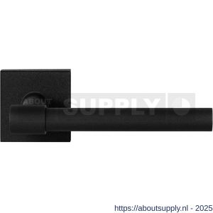 GPF Bouwbeslag ZwartWit 8244.61-02R Hipi Deux deurkruk gatdeel op vierkant rozet 50x50x8 mm rechtswijzend zwart - S21010328 - afbeelding 1