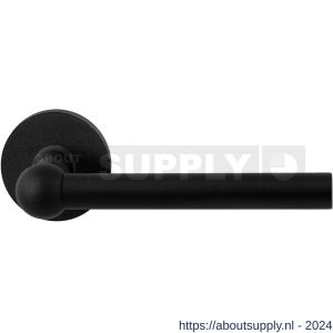 GPF Bouwbeslag ZwartWit 8245.61-00 Hipi deurkruk op rond rozet 50x8 mm zwart - S21009375 - afbeelding 1