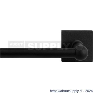 GPF Bouwbeslag ZwartWit 8245.61-02L Hipi deurkruk gatdeel op vierkant rozet 50x50x8 mm linkswijzend zwart - S21010330 - afbeelding 1