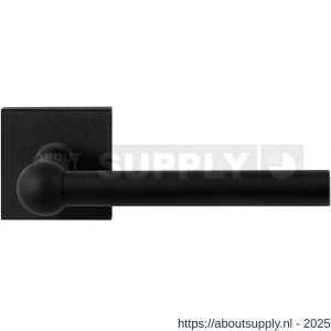 GPF Bouwbeslag ZwartWit 8245.61-02R Hipi deurkruk gatdeel op vierkant rozet 50x50x8 mm rechtswijzend zwart - S21010331 - afbeelding 1