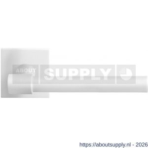 GPF Bouwbeslag ZwartWit GPF8246.62-02R Hipi Deux deurkruk gatdeel op vierkant rozet 50x50x8 mm rechtswijzend wit - S21014022 - afbeelding 1